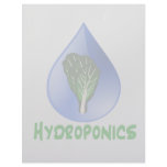 Hydroponics, water drop and lettuce Green text Letterhead