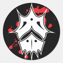 HydroSkull Round Sticker
