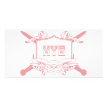 Hye Swords Pink Photo Card Template