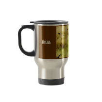 Hyena with wildebeest (gnu) commuter travel mug