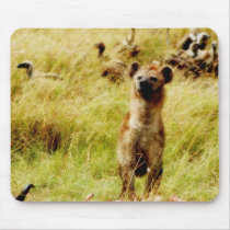 Hyena with wildebeest (gnu) mousepad