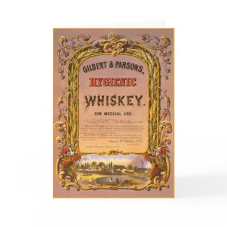 Hygienic Whiskey: 1860 - Greeting Card card