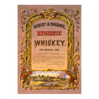 Hygienic Whiskey: 1860 - Poster print