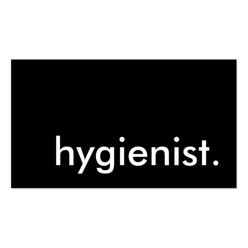 hygienist. business card (front side)