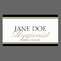 Hygienist Gold Script business cards
