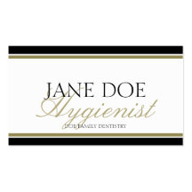 Hygienist Gold Script Business Card Template
