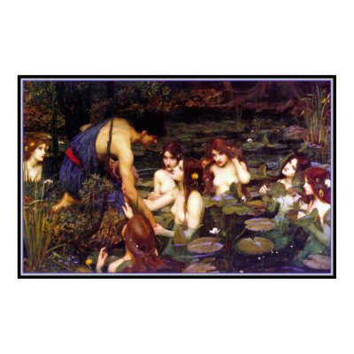 Hylas and the Nymphs - by John Waterhouse Posters by Aquavel