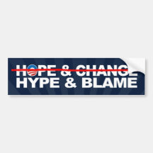 Hype and Blame, Anti-Obama Theme Bumper Stickers