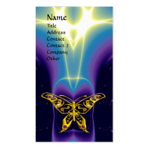 HYPER BUTTERFLY / LIGHT WAVES,Aqua Blue,Purple Business Card