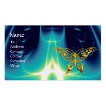 HYPER BUTTERFLY / LIGHT WAVES, Aqua Blue,Turquase Business Card Templates