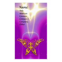 HYPER BUTTERFLY / LIGHT WAVES, Pink,Purple,Violet Business Cards