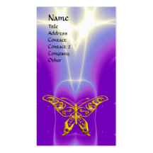 HYPER BUTTERFLY / LIGHT WAVES, Pink,Purple,Violet Business Card