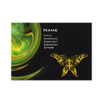 HYPER BUTTERFLY- orange green black yellow Business Card