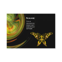 HYPER BUTTERFLY- orange green black yellow Business Card