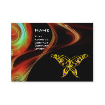HYPER BUTTERFLY- red blue green black yellow Business Card Templates
