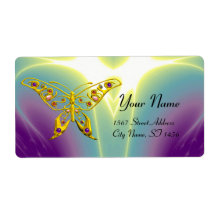 HYPER BUTTERFLY SHIPPING LABELS