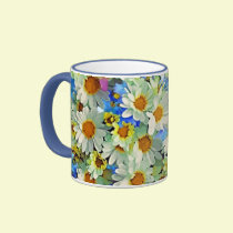 Hyper Daisies mugs by designcreatology Hyper Daisies mugs