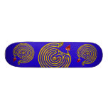 HYPER LABYRINTH, blue Skate Board Deck