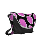 Hyper Pink Retro Dots Commuter Bags