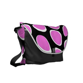 Hyper Pink Retro Dots Commuter Bags