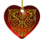 HYPER VALENTINE HEART Red Ruby and Blue Sapphire Ornaments