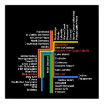 Hyperlinear BART map (black) posters