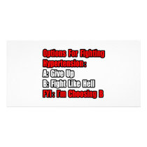 Hypertension Fighting Options photo cards by Hypertension_Shirts Hypertension Fighting Options photo cards