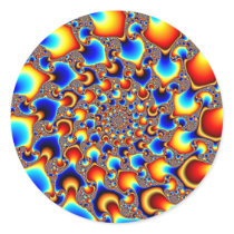 Hypn0sis - Fractal Art Round Stickers