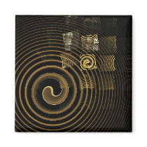 Hypnosis Abstract Art Square Magnet
