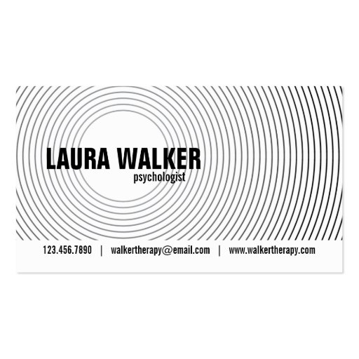 Hypnosis Circles - Black Business Card Templates (front side)