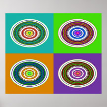 Hypnotic Circles Poster