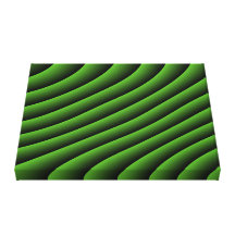 Hypnotic Green Wavy Lines Canvas Print