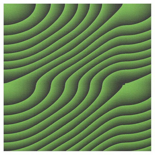 Hypnotic Green Wavy Lines Patterned Fabric Zazzle