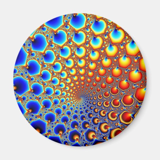 Hypnotic portal - Fractal Refrigerator Magnet