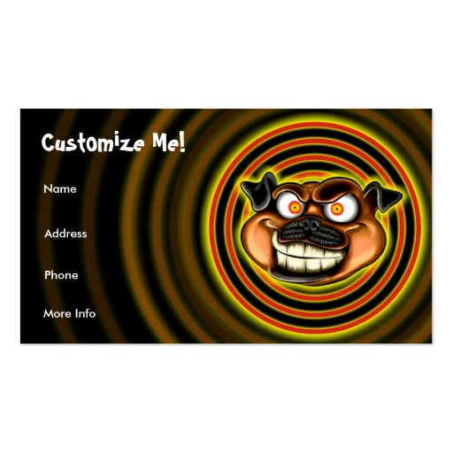 Hypnotic Pug Business Card (front side)
