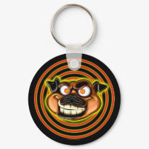 Hypnotic Pug Keychain