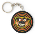 Hypnotic Pug Keychain
