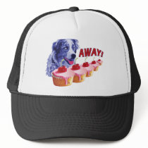 Hypnotized - Stains The Cupcake Dog - Away! hats by spacedust Hypnotized - Stains The Cupcake Dog - Away! hats