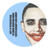 Hypocritial to be in favor of abortion sticker