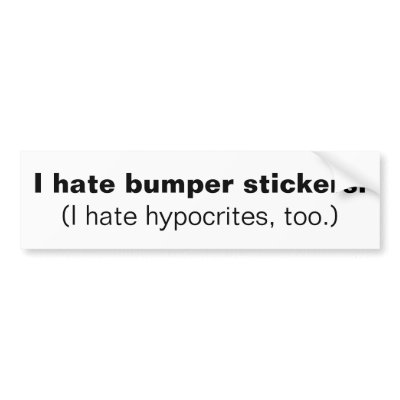 Hypocritical Bumper Sticker by XSarenkaX