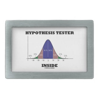 Hypothesis Tester Inside (Bell Curve Humor) Belt Buckle
