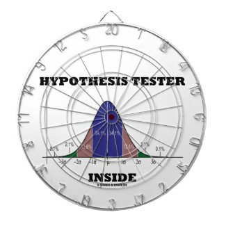 Hypothesis Tester Inside (Bell Curve Humor) Dart Board