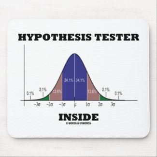Hypothesis Tester Inside (Bell Curve Humor) Mouse Pad