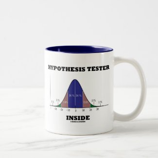Hypothesis Tester Inside (Bell Curve Humor) Coffee Mug