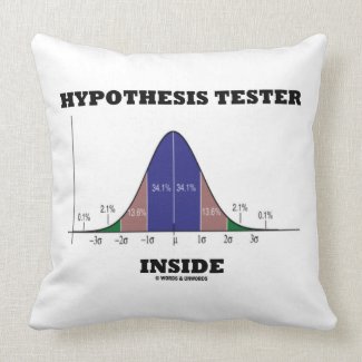 Hypothesis Tester Inside (Bell Curve Humor) Pillow