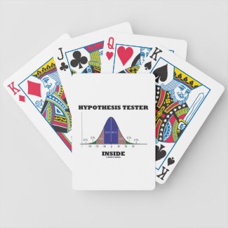 Hypothesis Tester Inside (Bell Curve Humor) Bicycle Card Deck