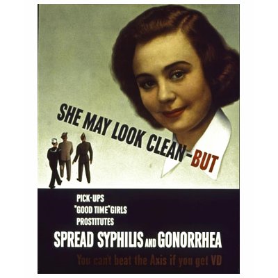 Hysterical anti vd ad from WWII Tee Shirts by damnquick