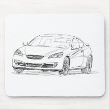 Hyu Genesis Coupe 2008 Mouse Pads