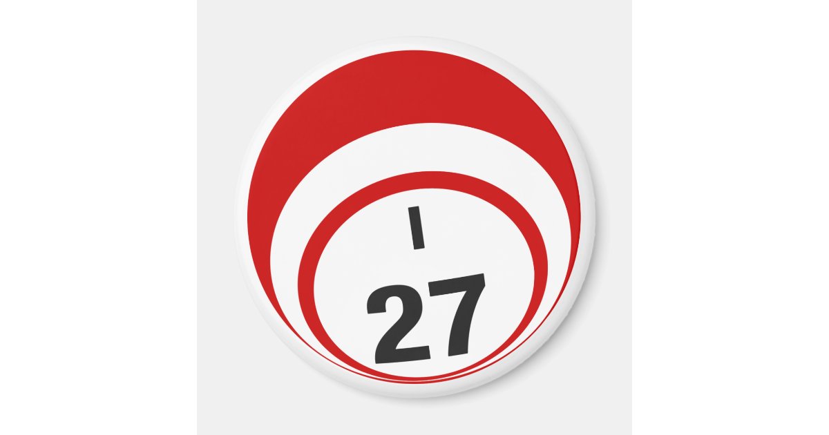 I27 bingo ball fridge Zazzle