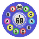 I69 Bingo Dude Round Stickers